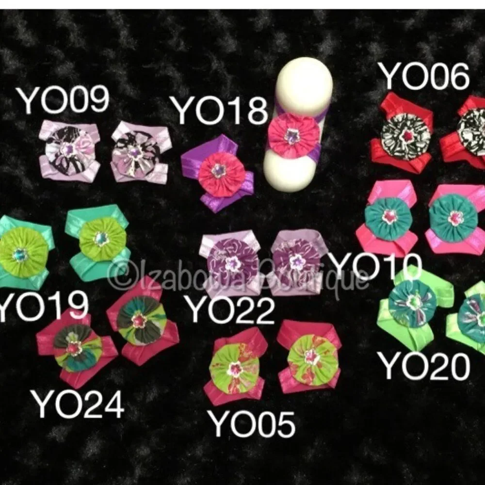 Lime Green Yo-Yo Flower Barefoot Sandal  YO19  Handmade NWT Boutique